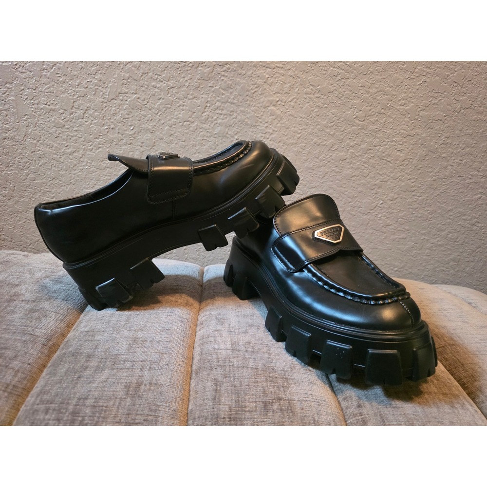 Dream Pairs Black Chunky Platform Lug Sole Loafers SDLS2411W Womens 8.5